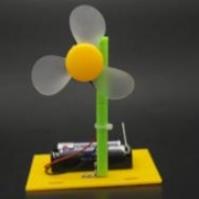 DIY科技小制作透明软扇叶电动小风扇学生科学实验模型